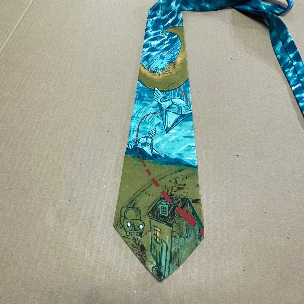 Vintage Beatles Tie Lucy in the Sky with Diamonds 100% Silk Made in the USA 90's